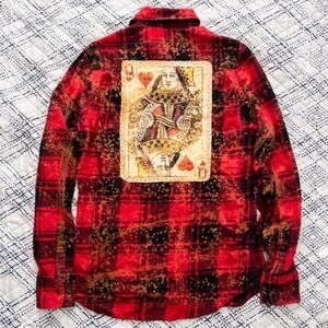 Angry Minnow Queen of Hearts Red Flannel Small